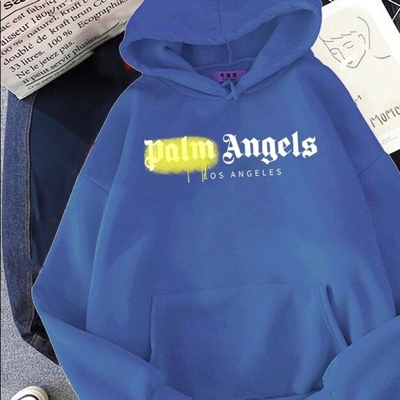 Palm Angels Brand printed Hoodies unisex classic pullover - Picture 8 of 9